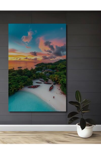 Teona Ahşap Τροπικό Παραθαλάσσιο Ξύλινο Διακοσμητικό Τραπέζι για Σπίτι, Είσοδ...