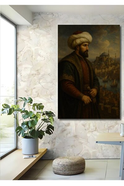 Teona Ahşap Διακοσμητικός πίνακας ξύλινης εμφάνισης με ελαιογραφία του Fatih ...