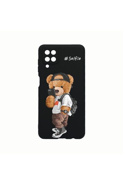 bestcase Θήκη σιλικόνης, Συμβατή με Samsung Galaxy A12, Σχέδιο αρκουδάκι self...