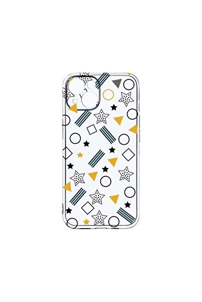 bestcase Διαφανής Θήκη Σιλικόνης 2MM, Συμβατή με Apple iPhone 13 Mini, Γεωμετ...