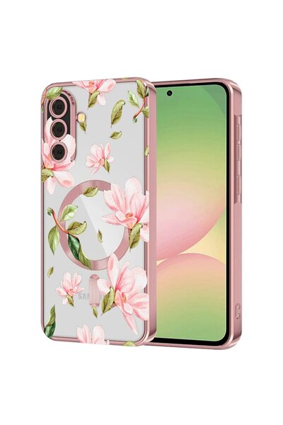 bestcase Πολυτελής Θήκη MagSafe, Συμβατή με Samsung Galaxy S25, Συλλογή Λουλο...