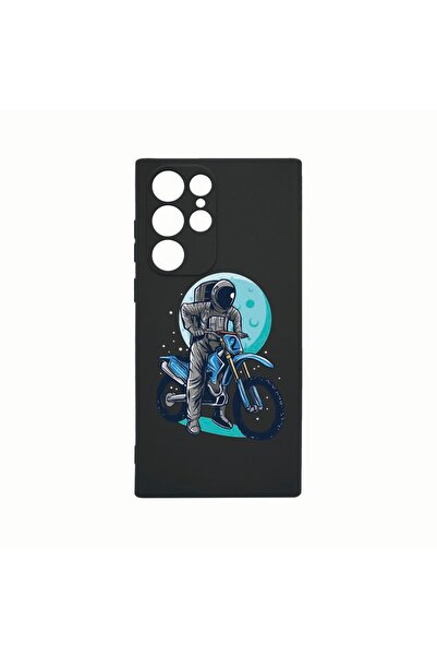 bestcase Husa Silicon, Compatibila cu Samsung Galaxy S22 Ultra, Astronaut Bik...