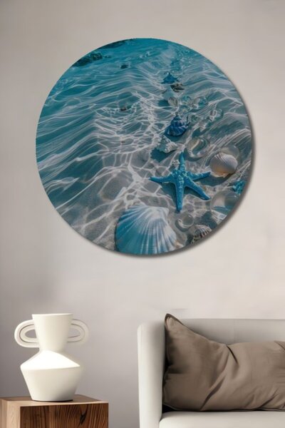 Teona Ahşap Ξύλινος πίνακας με ρεαλιστική εμφάνιση και θέμα τα στρογγυλά κοχύ...