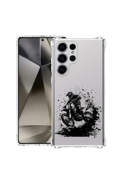bestcase Калъф за Samsung Galaxy S25 Ultra, Удароустойчив 1.5ММ, Мотокрос, За...