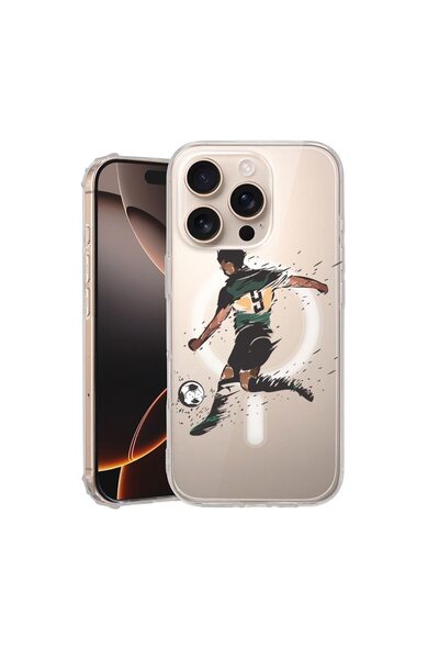 bestcase Θήκη για Apple iPhone 16 Pro Max, MagSafe Αντικραδασμική, Ποδόσφαιρο...