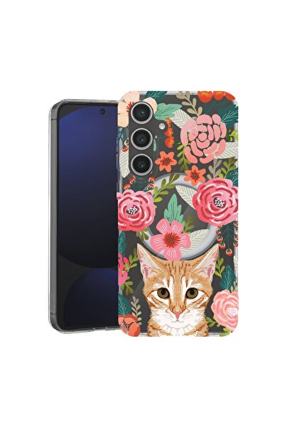 bestcase Θήκη για Samsung Galaxy S24, MagSafe Αντικραδασμική, Γάτα και Λουλού...