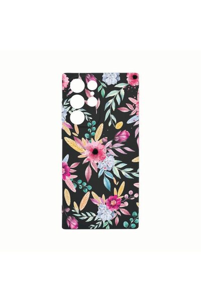 bestcase Θήκη Σιλικόνης, Συμβατή με Samsung Galaxy S22 Ultra, Χαρούμενα Λουλο...