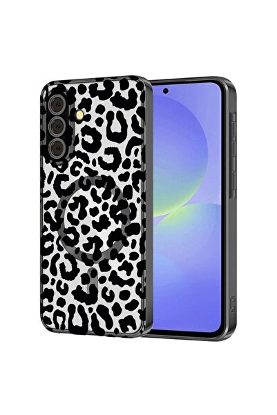 bestcase Πολυτελής Θήκη MagSafe, Συμβατή με Samsung Galaxy S25, Μαύρη Λεοπάρδ...