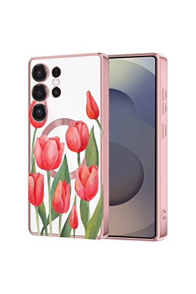 bestcase Πολυτελής Θήκη MagSafe, Συμβατή με Samsung Galaxy S24 Ultra, Κόκκινε...