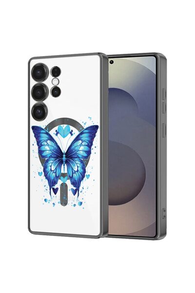 bestcase Πολυτελής Θήκη MagSafe, Συμβατή με Samsung Galaxy S24 Ultra, Μπλε Πε...