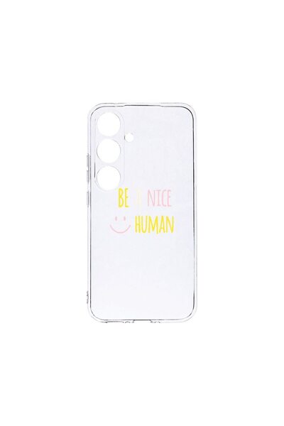 bestcase Διαφανής Θήκη Σιλικόνης 2MM, Συμβατή με Samsung Galaxy S24, Be Nice,...