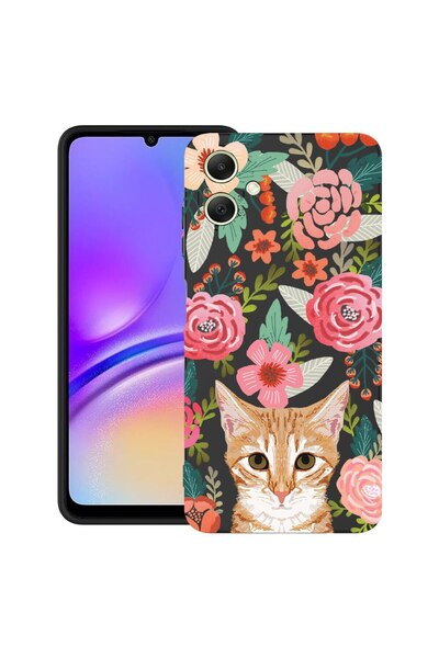 bestcase Θήκη για Samsung Galaxy A06 5G, Γάτα και Λουλούδια, Λεπτή Σιλικόνη 0...
