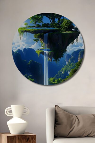 Teona Ahşap Στρογγυλός Καταρράκτης του Ιπτάμενου Νησιού, Ξύλινο Διακοσμητικό ...