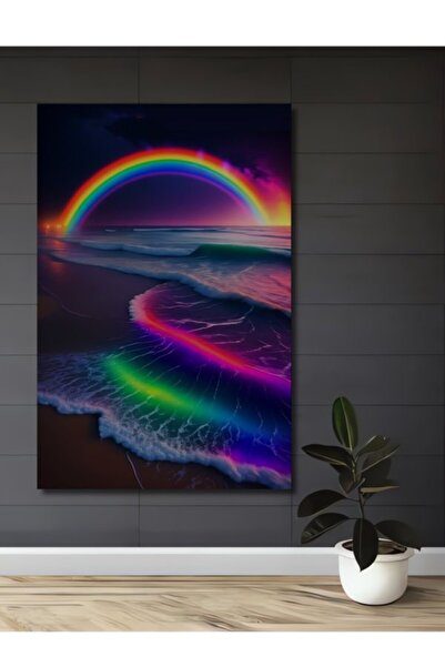 Teona Ahşap "Θεά Από τη Παραλία του Ουράνιου Τόξου, Ξύλινη Διακοσμητική Πίνακ...