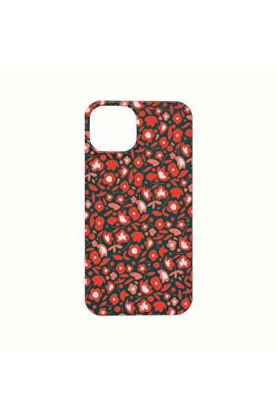bestcase Husa Silicon, Compatibila Cu Apple iPhone 14 Plus, Red Floweres Patt...