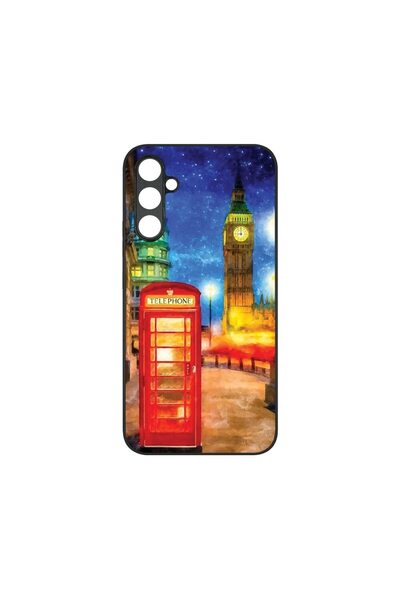 bestcase Λεπτή Γυάλινη Θήκη, Συμβατή με Samsung Galaxy A04s, Λονδίνο, Χρώματα...
