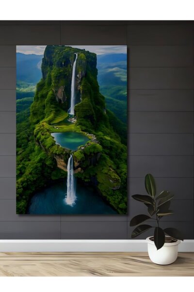 Teona Ahşap Ξύλινο Διακοσμητικό Τραπέζι με Θέα σε Κρυφό Καταρράκτη στο Δάσος,...