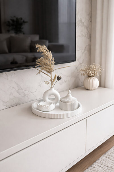 Zigzag Home Διακοσμητικό σετ βάζων 4 τεμαχίων σε στυλ Μποέμ, Ριγέ Δίσκος, Βάζ...