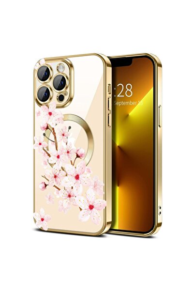 bestcase Πολυτελής Θήκη MagSafe, Συμβατή με Apple iPhone 16 Pro, Φλοράλ - Ντε...