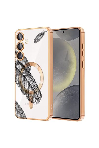 bestcase Πολυτελής Θήκη MagSafe, Συμβατή με Samsung Galaxy A16, Μαύρα Φτερά, ...