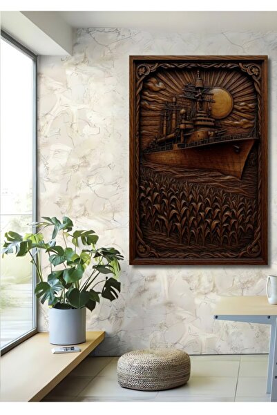 Teona Ahşap Μεγαλοπρεπές Πολεμικό Πλοίο, Αιγυπτιακό Ξύλινο Διακοσμητικό Τραπέ...