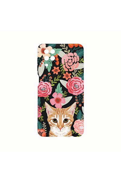 bestcase Husa Silicon, Compatibila Cu Samsung Galaxy A12, Cat and Flowers, Re...