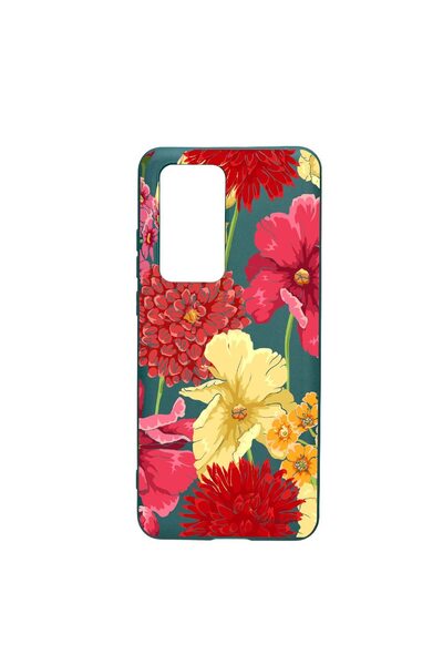 bestcase Θήκη με σχέδιο λουλουδιών σιλικόνης σε κόκκινο και κίτρινο, συμβατή ...