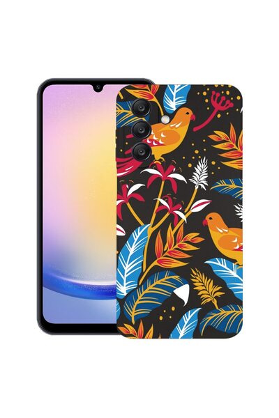 bestcase Θήκη για Samsung Galaxy A36, Πολύχρωμα Πουλιά, Λεπτή Σιλικόνη 0.8MM,...