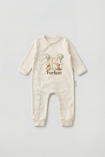 Overoz [ İSTEDİĞİNİZ İSMİ YAZIYORUZ ] İsimli Hastane Çıkışı Bebek Tulum İsme Özel Bebek Tulum İsimli Bebek Zıbın İsme Özel Bebek Hediyelik - F Harfi