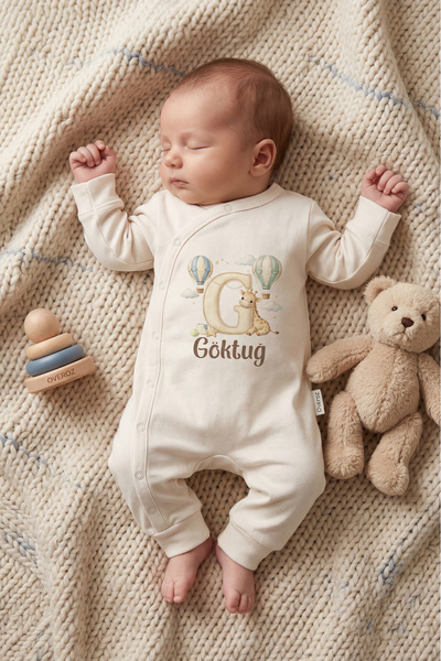 Overoz İsimli Hastane Çıkışı Bebek Tulum İsme Özel Bebek Tulum İsimli Bebek Z...