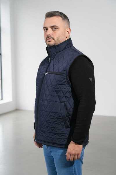 BAW COMPANY Κλασικό καπιτονέ φουσκωτό γιλέκο με φλις εσωτερικά, ανδρικό χειμε...