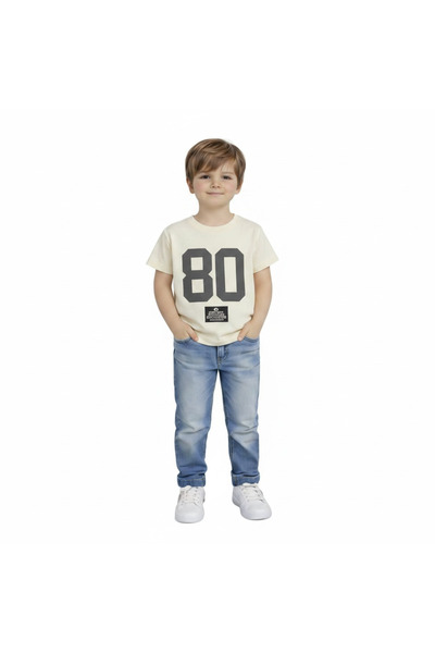 Yale Kids تي شيرت للأولاد من عمر 3-8 سنوات مصنوع من القطن بنسبة 95%