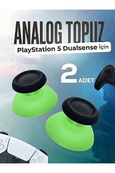 POPKONSOL Playstation 5 Dualsense Uyumlu Analog Topuz 2 Adet Başlık PS5 Kol Y...