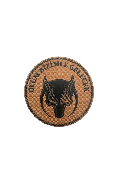 KORDAK Beige "Death Will Come with Us" Patch – Velcro Patch
