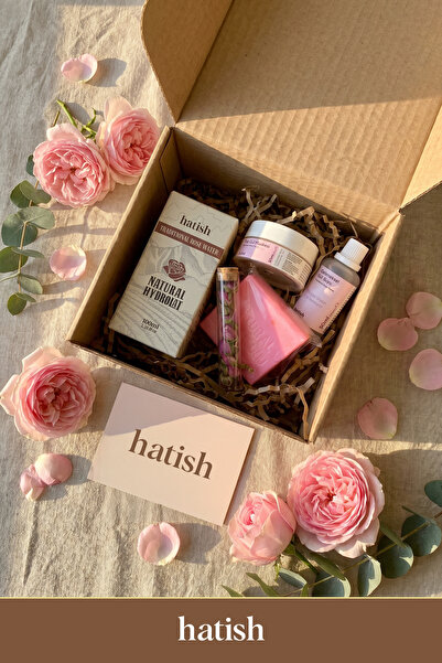 hatish Gül Ürünleri Seti - 4 Gül Ürünü 1 Arada - Gül Suyu + Gül Maskesi + Gül...