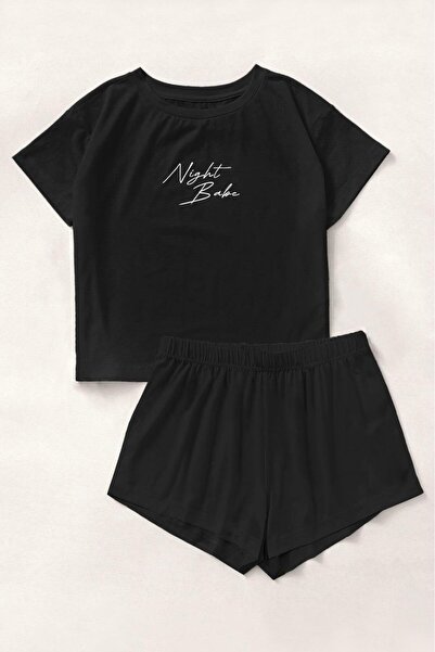 Silona Homewear Blacked Night Babe Bambuu Shorts Set