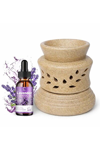 Generic موقد زيوت عطرية من السيراميك وسخان شموع، جهاز تسخين الزيوت العطرية بق...