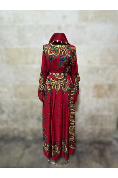 BAW COMPANY Τοπικό φόρεμα Hemavi με σάλι και ζώνη σε ενιαίο μέγεθος για γυναίκες