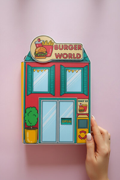 JACA Kes-Yapıştır-Oyna Burger Dükkanı İşletme Oyunu