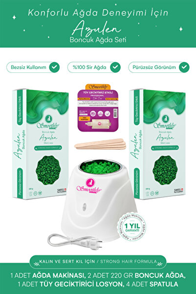 Smoothly Soyulabilen Azulen Boncuk SİR ağda seti 2 x 220 g. Boncuk ağda Sir a...