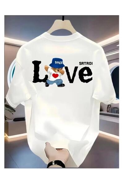 No Plan تي شيرت مطبوع عليه LOVE SRTROI للأولاد والبنات والكبار والأطفال