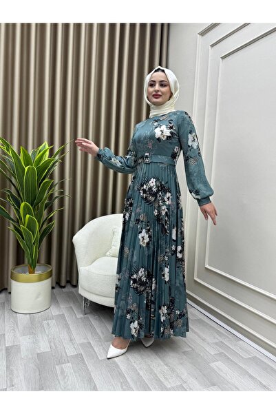 azeldembutik Gelincik Elbise Yeşil