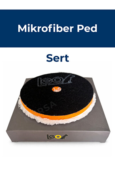 LEO Mikrofiber SERT Ped 130 mm (Cırtlı Taban) –Çizik Giderici Profesyonel Pol...