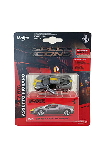 Maisto 1:64 Speed Icons Koleksiyon Araçlar 296 Gtb Assetto Fiorano Gri