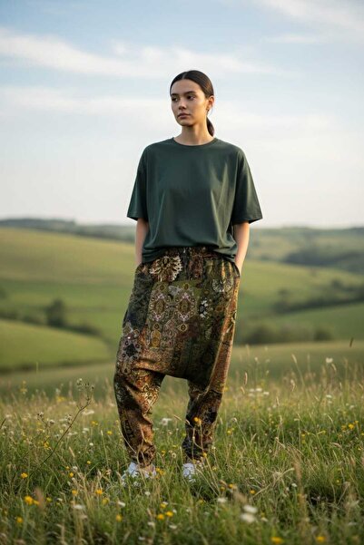 BAW COMPANY Γυναικείο παντελόνι shalwar με τσέπες, ελαστική μέση, άνετη γραμμ...