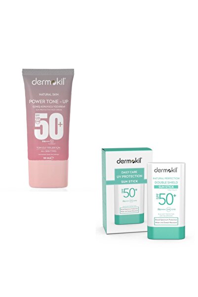 Dermokil Power Tone-Up 50+Spf Yüz Güneş Kremi&Daily Care Sun Stick 50+Spf Gün...