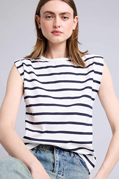 DeFacto Μπλουζάκι με κοντό μανίκι με στάμπα Relax Fit Crew Neck H6004AX26SM