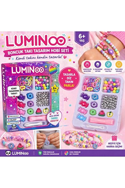 Luminoo Renkli Boncuk Takı Seti – Kız Çocuklar İçin Eğlenceli Tasarım Oyunu