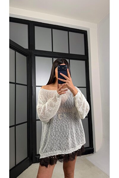 GAUS CO Ecru Openwork Knitwear Sweater Gaus-01324