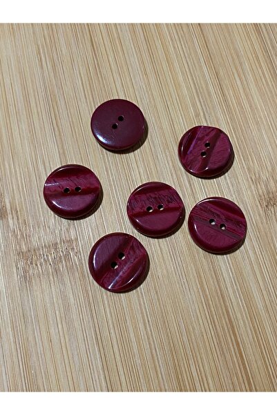 Lorin hobi Wavy Cardigan Vest Button 18 mm 5 Pcs Bordo
